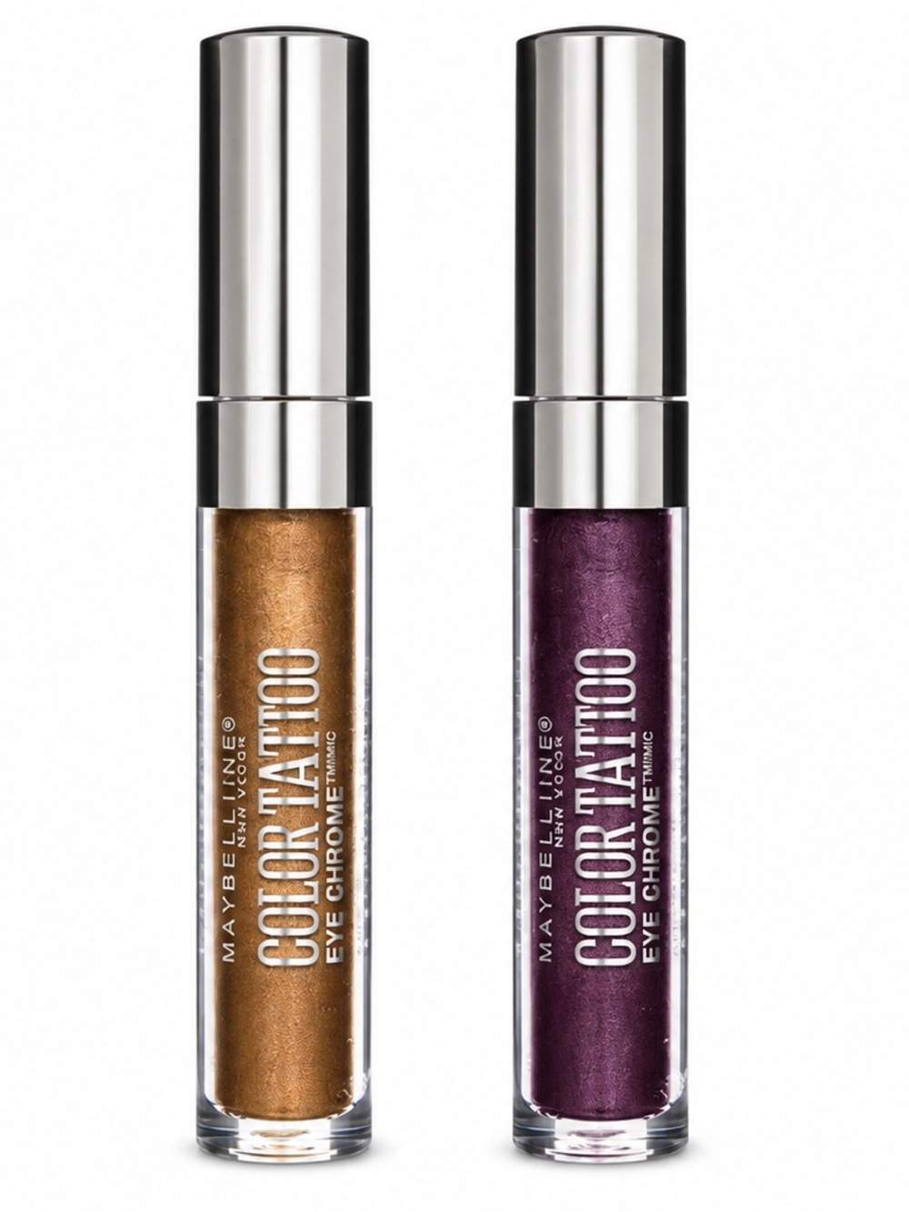 Maybelline Colour Tattoo Eye Chrome Shadow Duo Purple & Bronze NWT